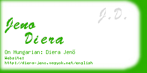 jeno diera business card